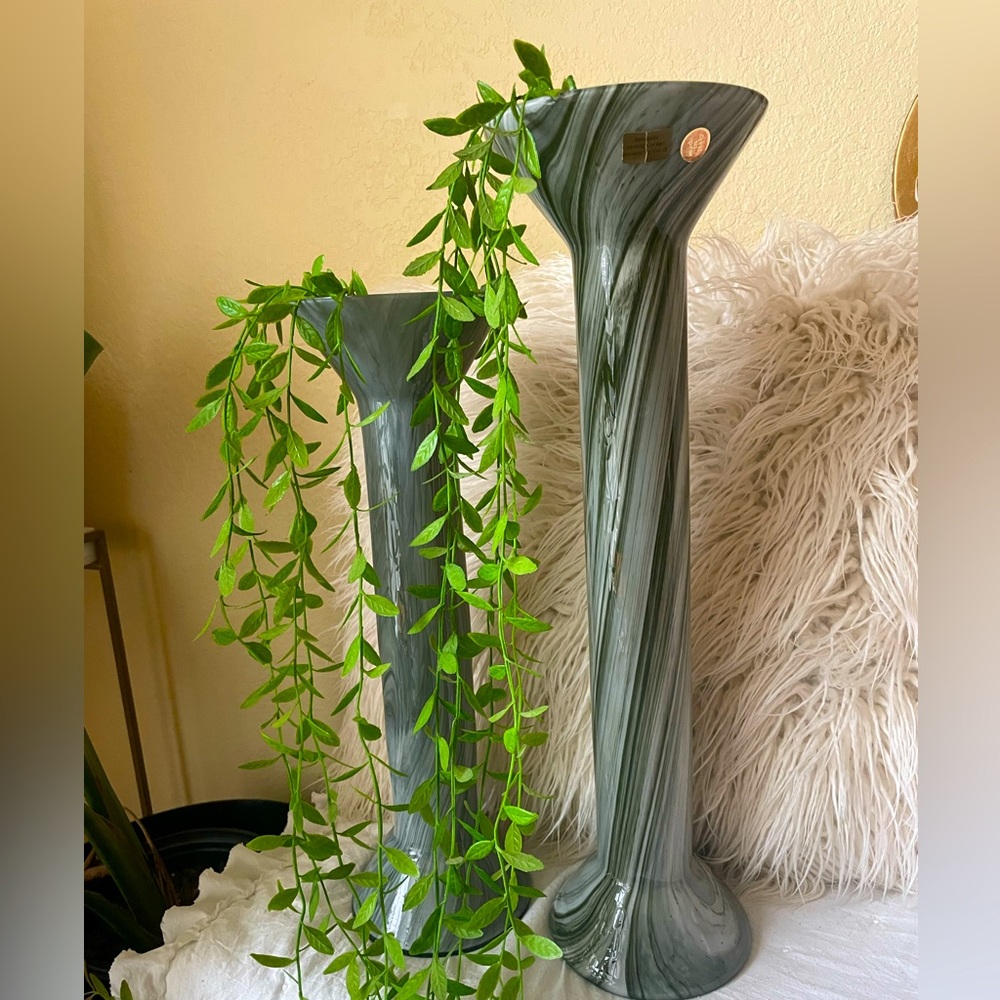 DOLBI CASHIER 1989 ITALY GORGEOUS HUGE COLORFUL VASES